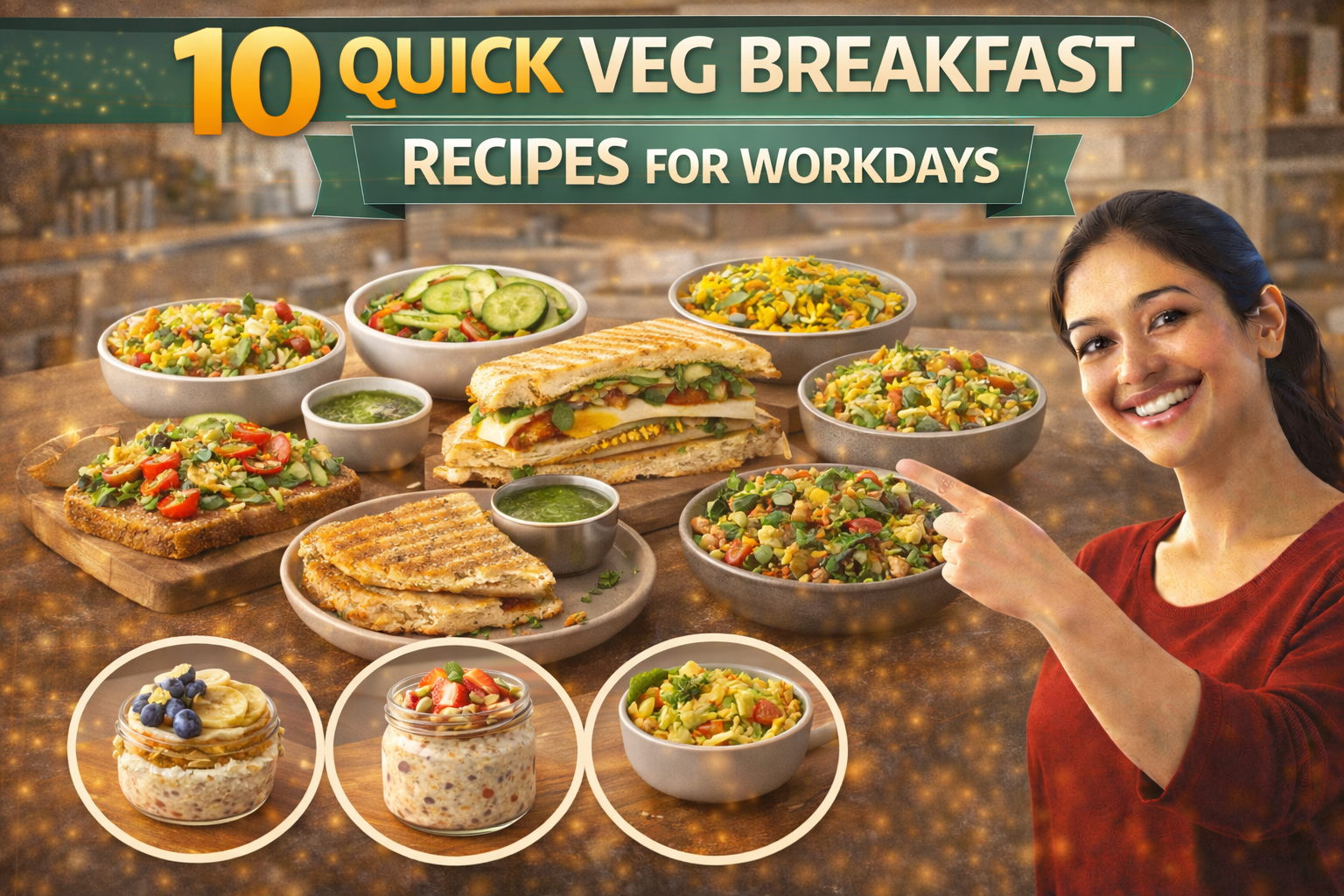 10 Quick Veg Breakfast Recipes for Workdays