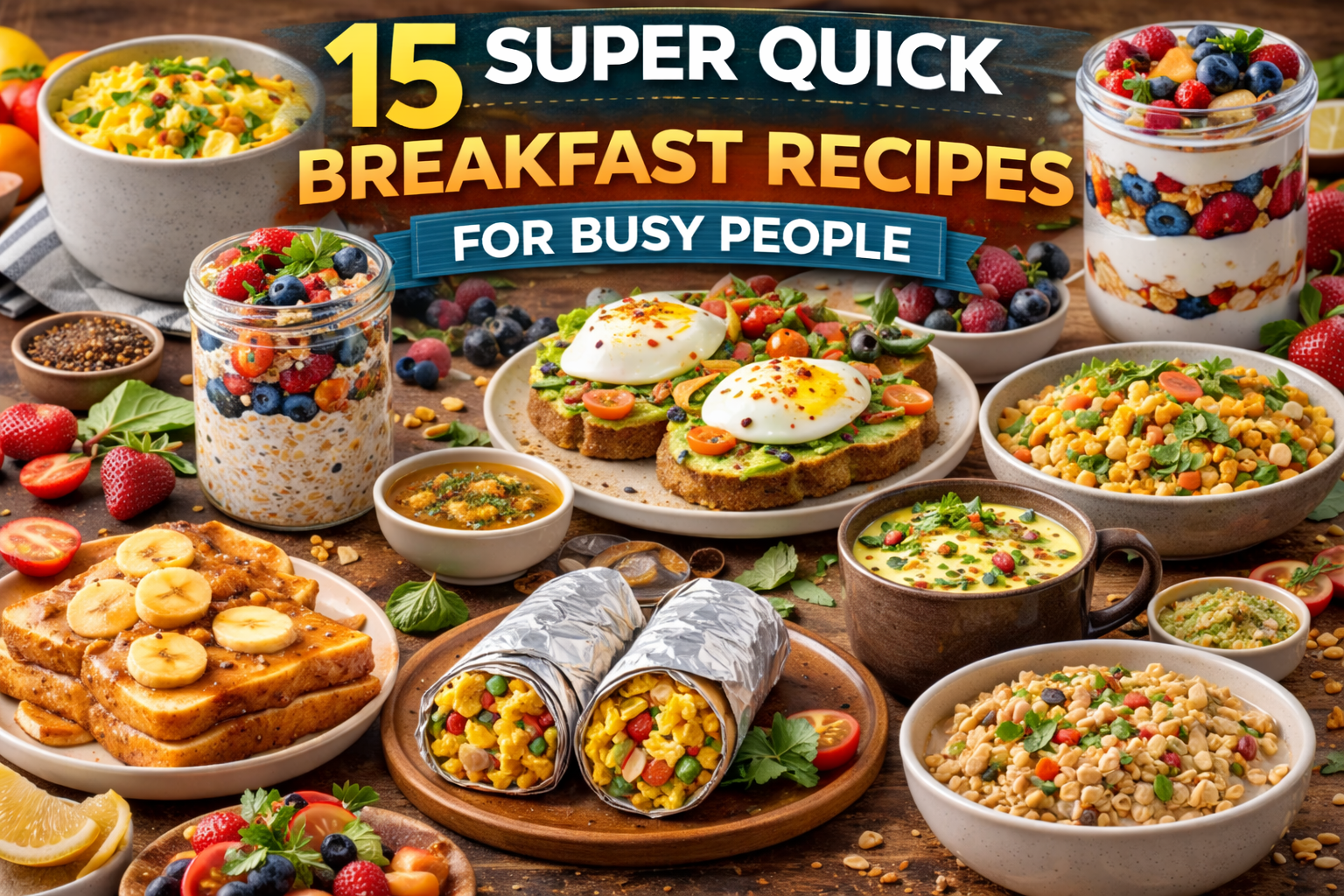 15 Super Quick Breakfast Recipes for Busy People