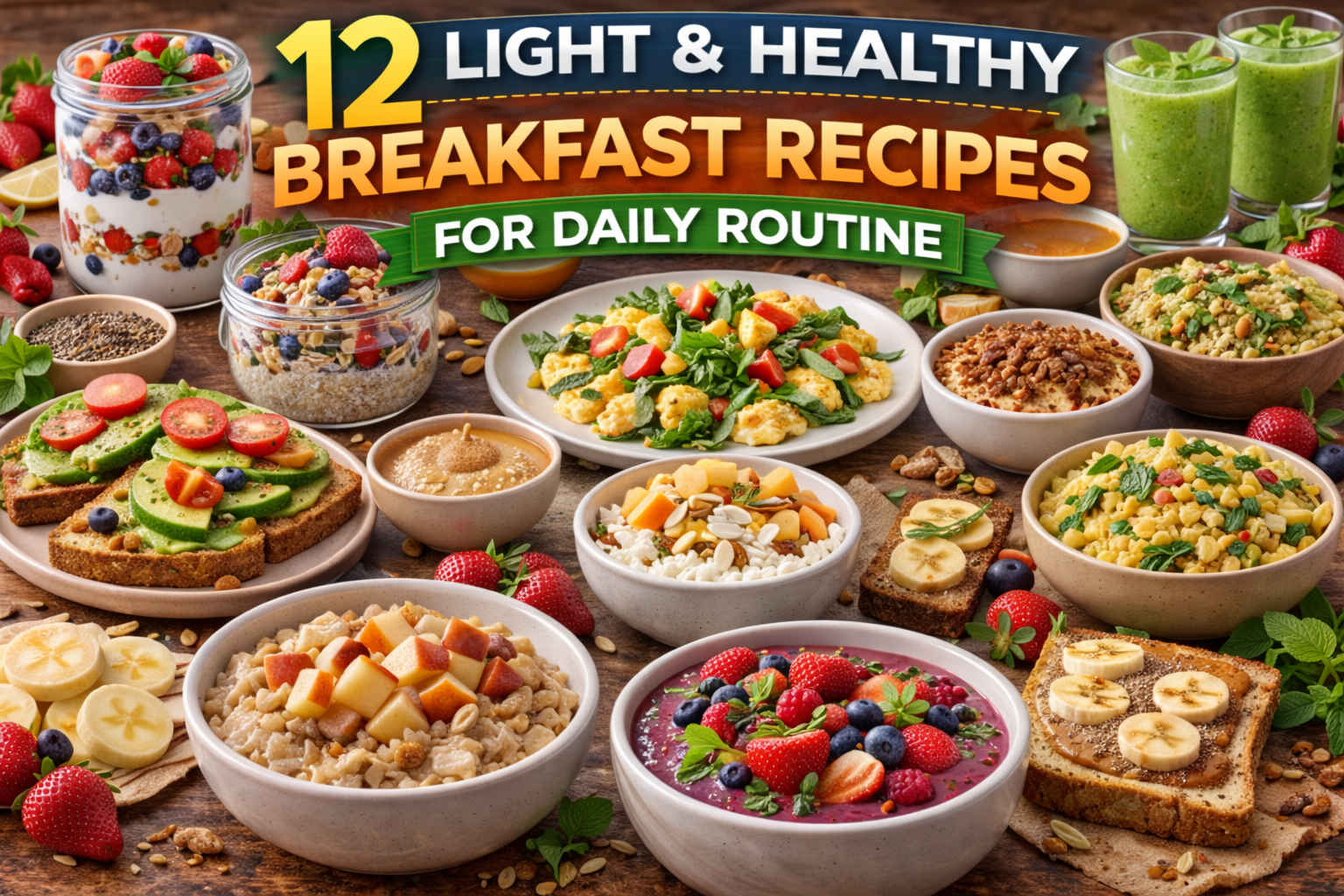 12 Light & Healthy Breakfast Recipes for Daily Routine