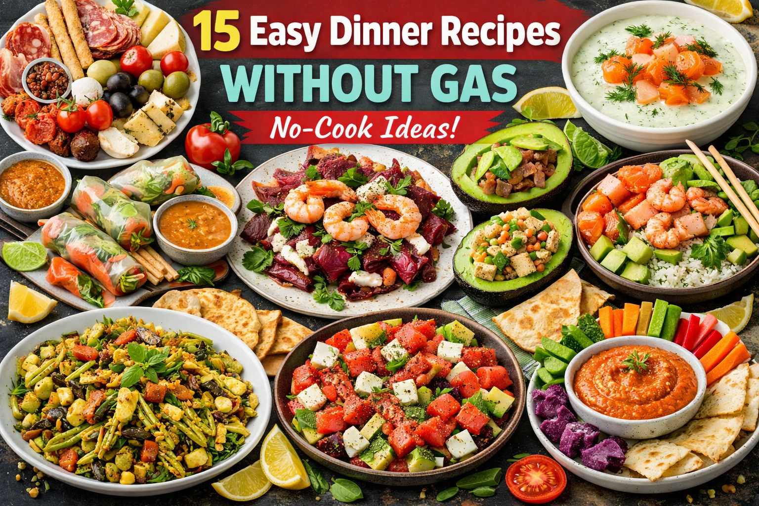 15 Easy Dinner Recipes Without Gas (No-Cook Ideas)