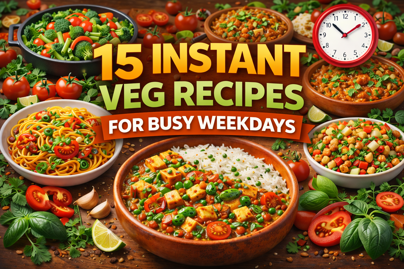 15 Instant Veg Recipes for Busy Weekdays