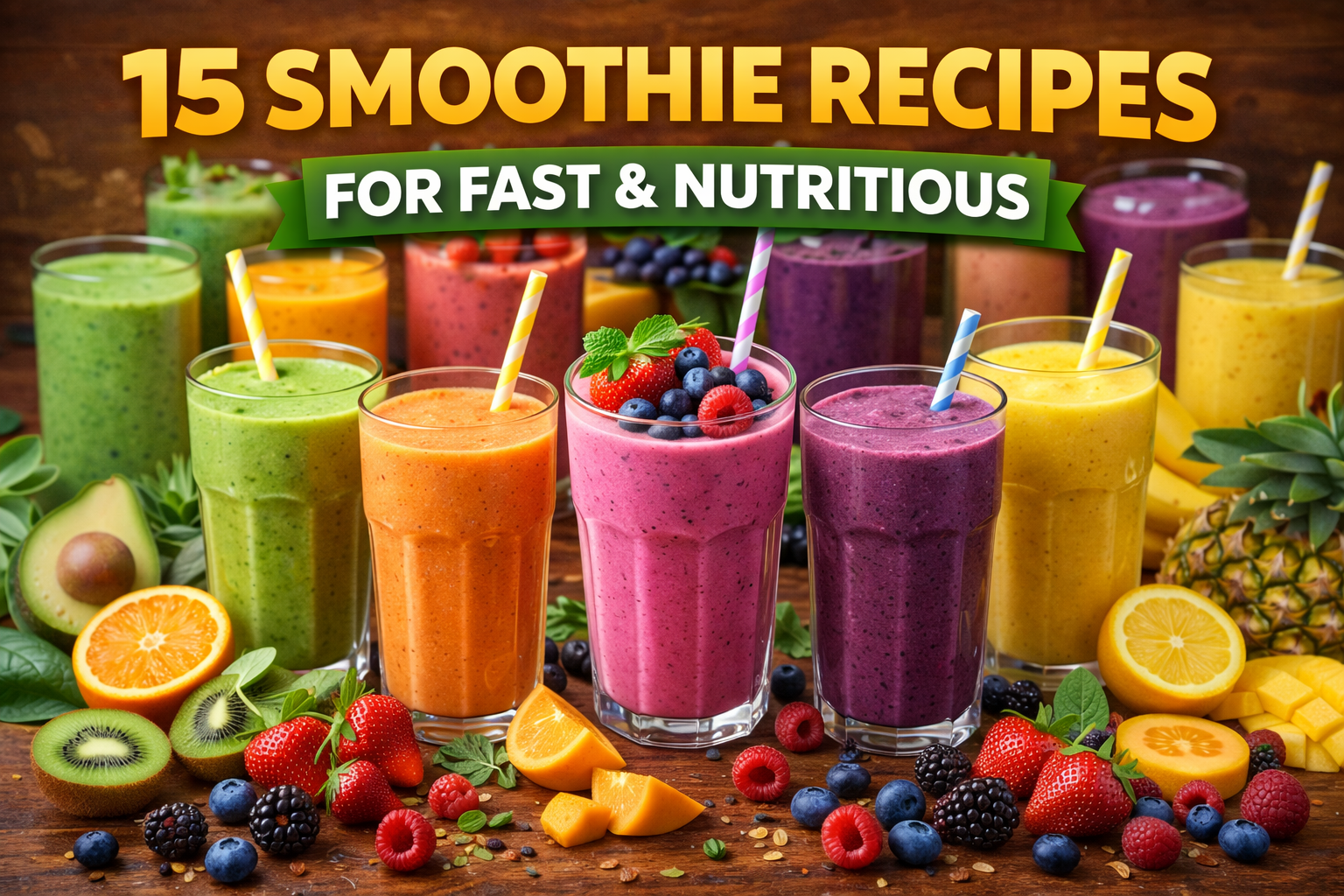 15 Smoothie Recipes for Fast & Nutritious Breakfast