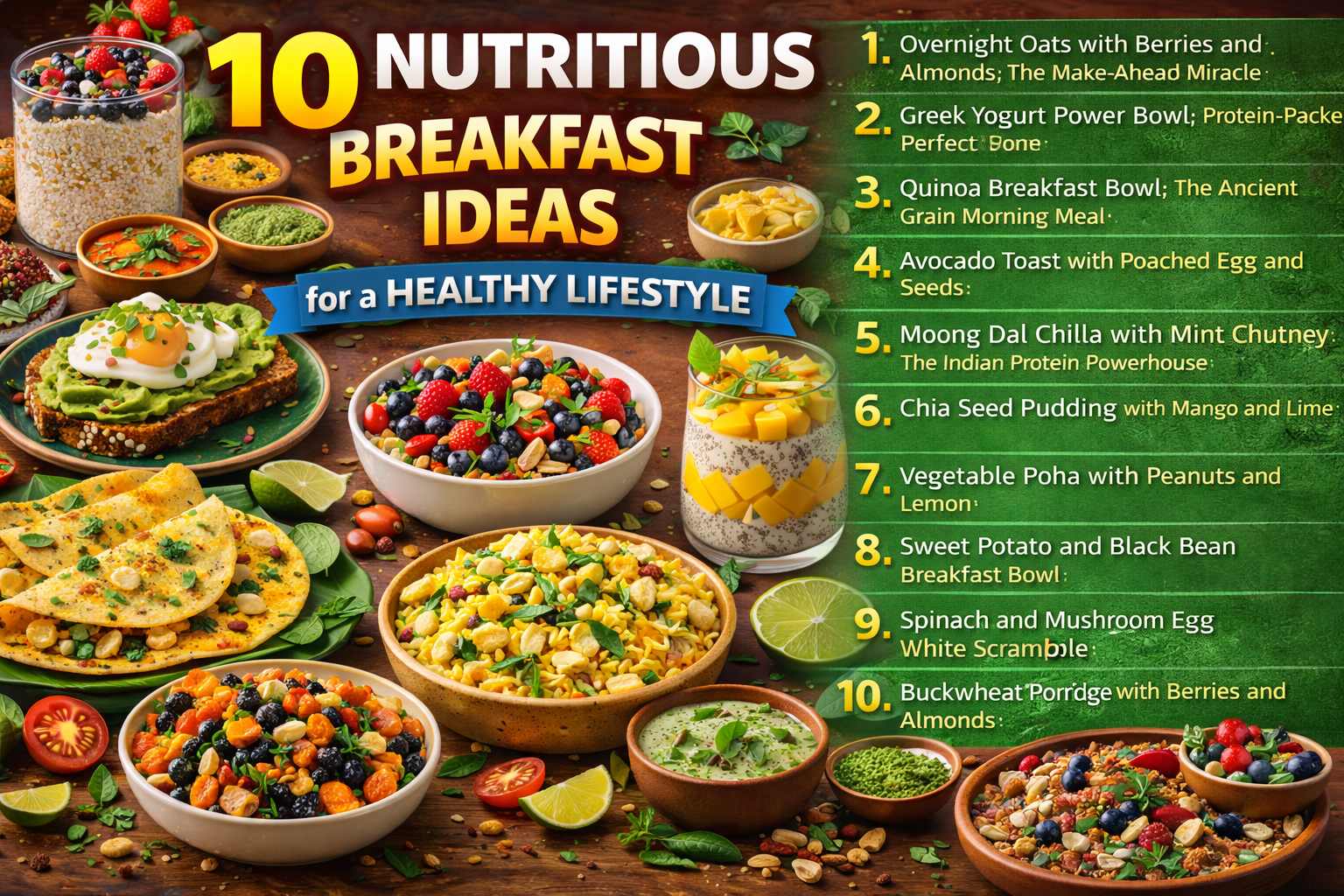 10 Nutritious Breakfast Ideas for a Healthy Lifestyle