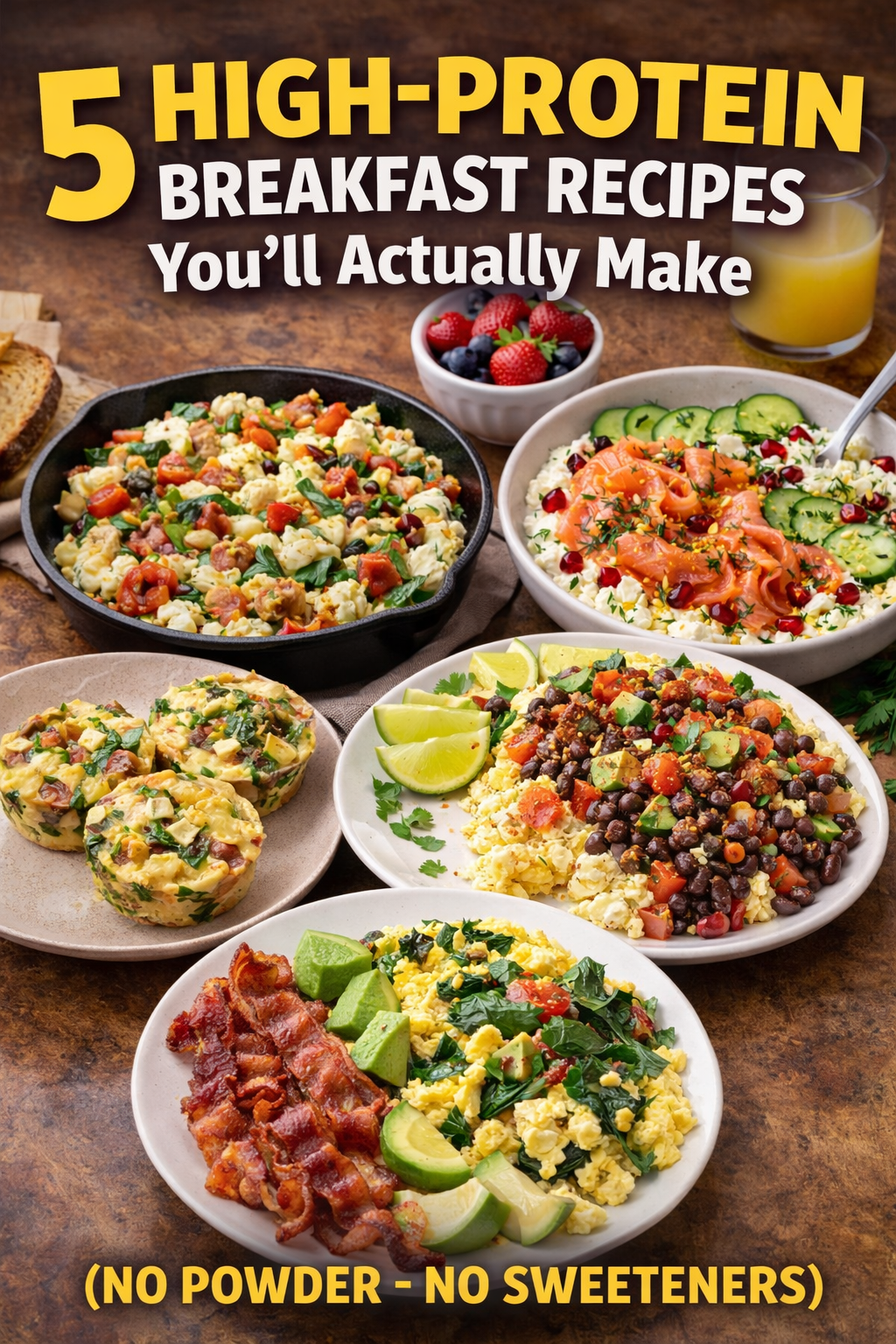 5 High-Protein Breakfast Recipes You’ll Actually Make (No Powder, No Sweeteners)